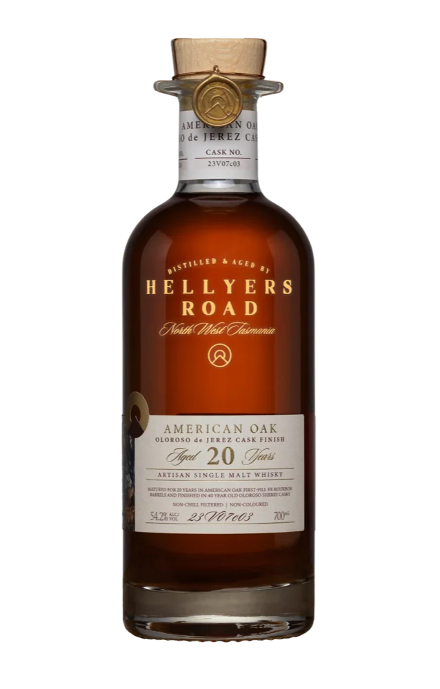 HELLYERS ROAD 20 YO AMERICAN OAK OLOROS 700ml