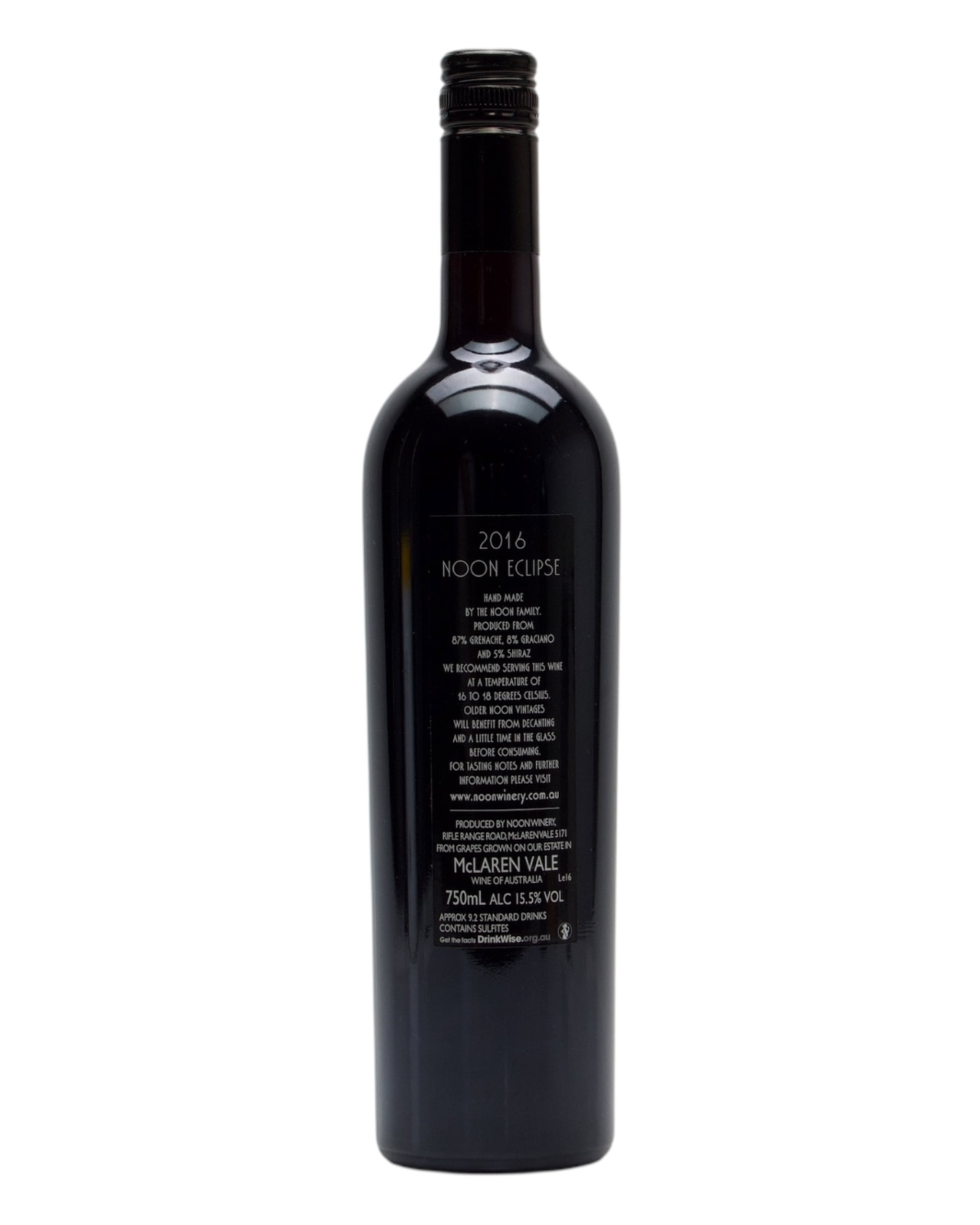2016 Noon Winery Eclipse Grenache Shiraz 750ml back