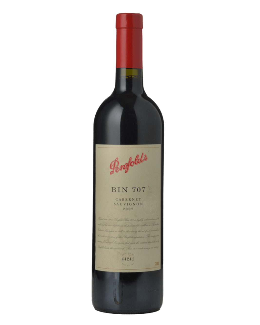 PENFOLDS Bin 707 Cabernet Sauvignon, South Australia 2004 Bottle