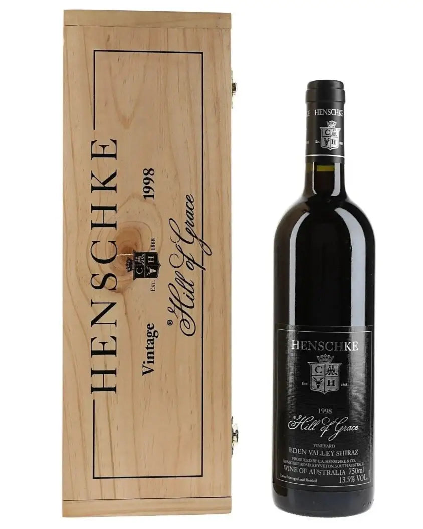 1998 Henschke Hill of Grace Shiraz 750ml Original Wooden Box - Craft Republic Liquor