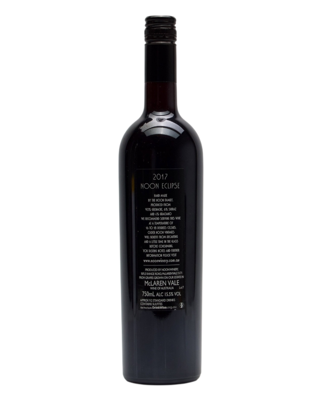 2017 Noon Winery Eclipse Grenache Shiraz 750ml back