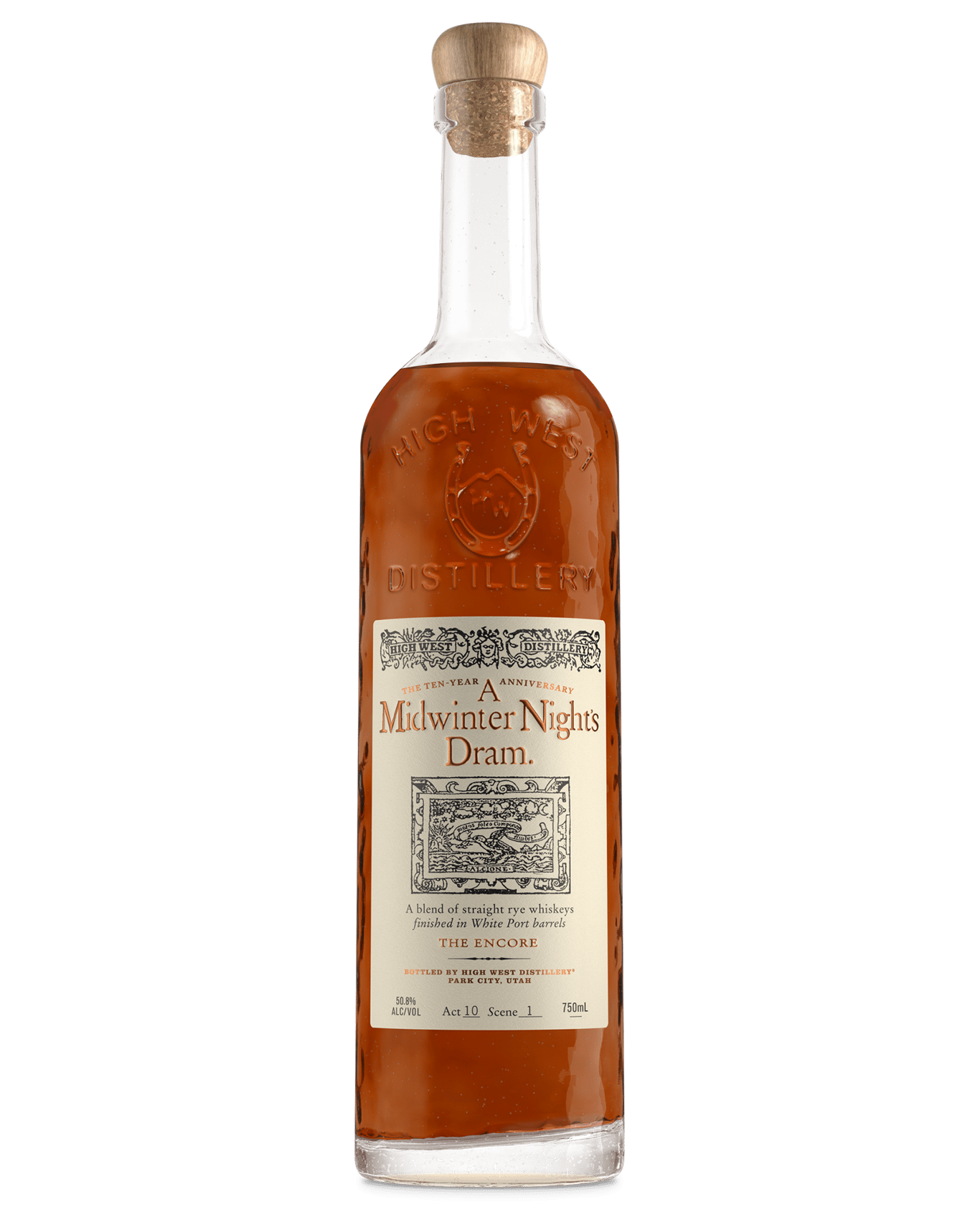 HIGH WEST DISTILLERY A MIDWINTER NIGHT DRAM STRAIGHT RYE WHISKEY 750ml