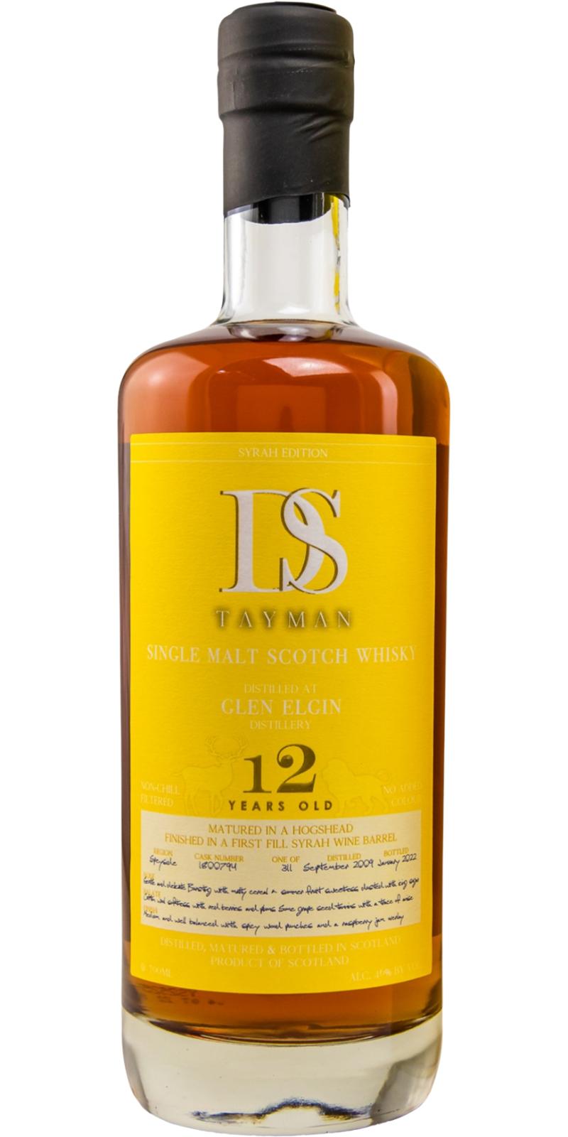 DS Tayman Syrah edition Glen Elgin