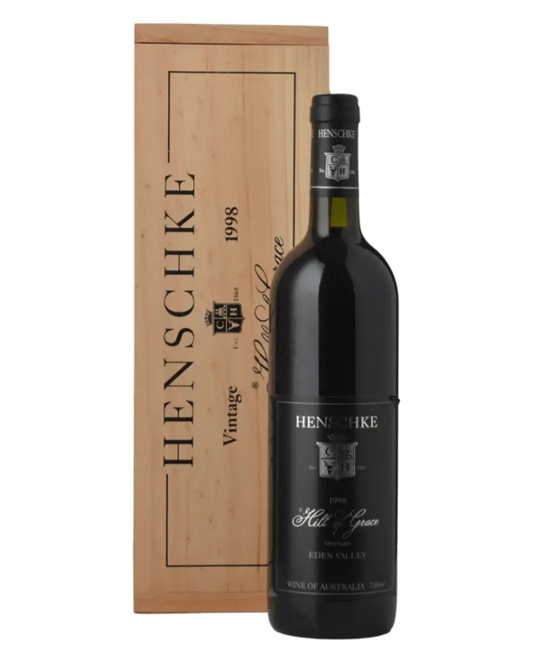 1998 Henschke Hill of Grace Shiraz 750ml Original Wooden Box - Craft Republic Liquor
