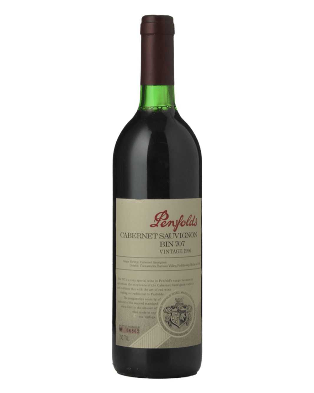 1996 Penfolds Bin 707 Cabernet Sauvignon 750ml