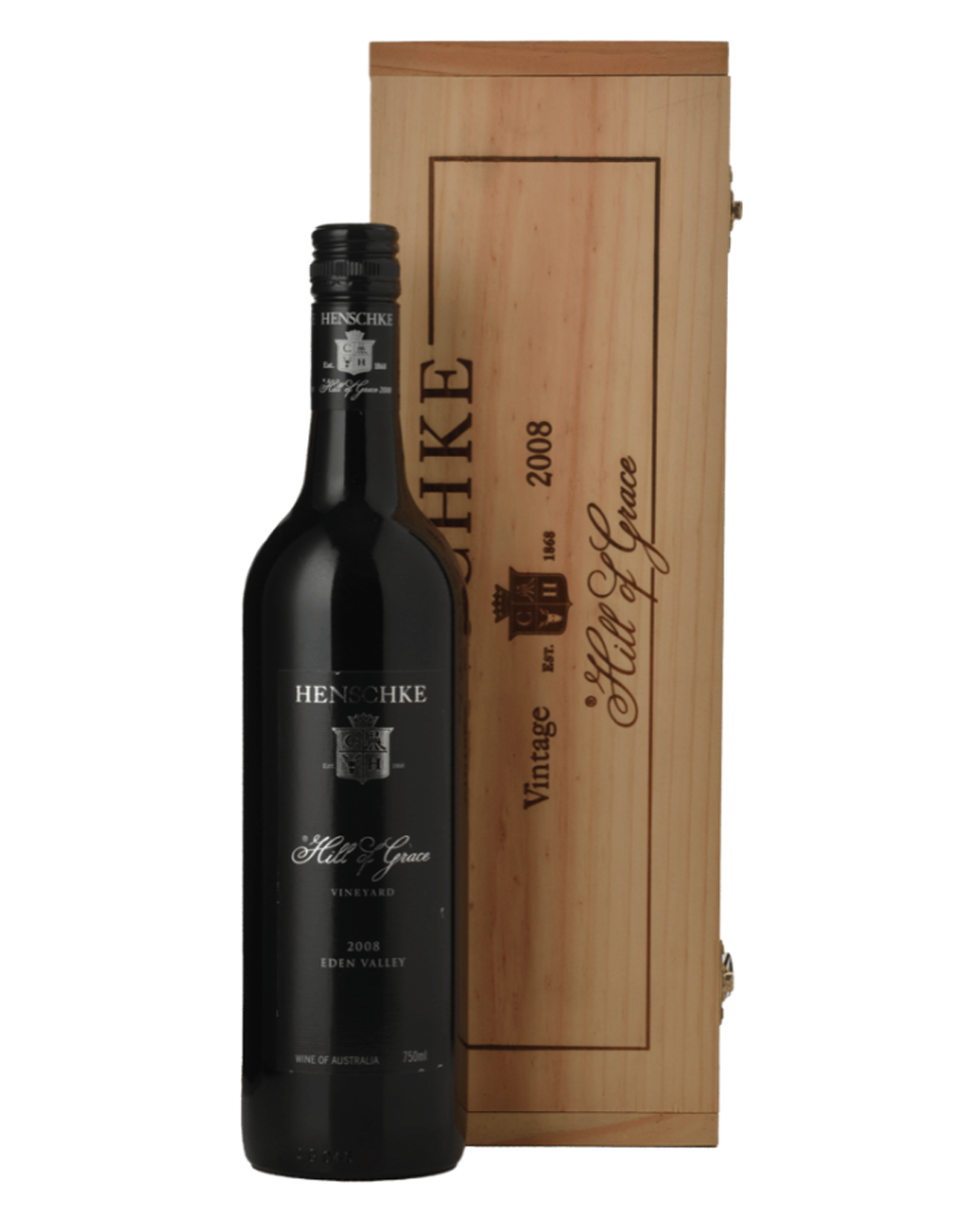 2008 Henschke Hill of Grace Shiraz 750ml Original Wooden Box