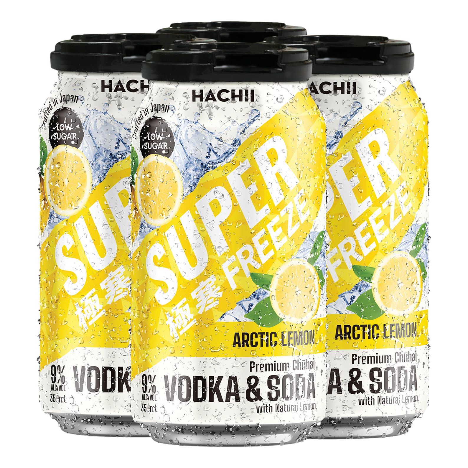 Hachii Super Freeze Arctic Lemon 9% 350ml Can